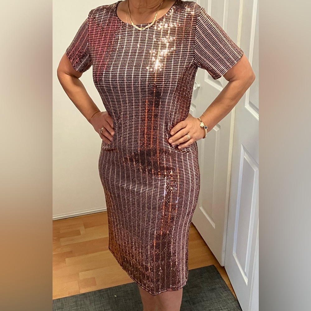 *HOST PICK* Rachel Zoe Rose Gold Sequin T-Shirt dress